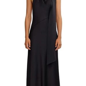 Significant Other Adriana Open Back Satin Halter Gown